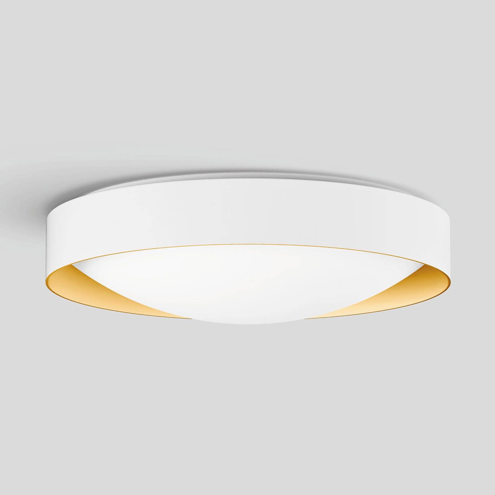 BEGA Studio Line taklampa Ø36 cm vit/mässing