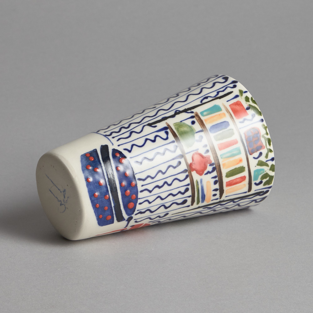 Craft - SÅLD Mugg Blå Zig-Zag tapet Anna Broström Ek