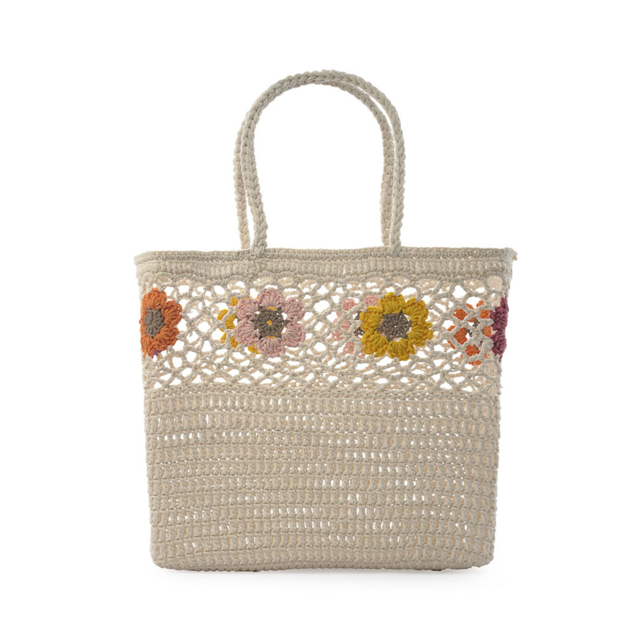 Flower Crochet Basket, ONE SIZE