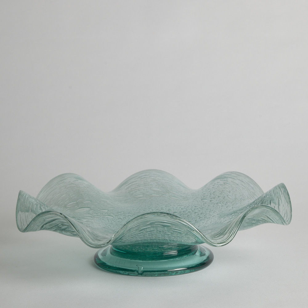 Vintage - SÅLD Fat i Ljust Grönt Glas, 40-tal