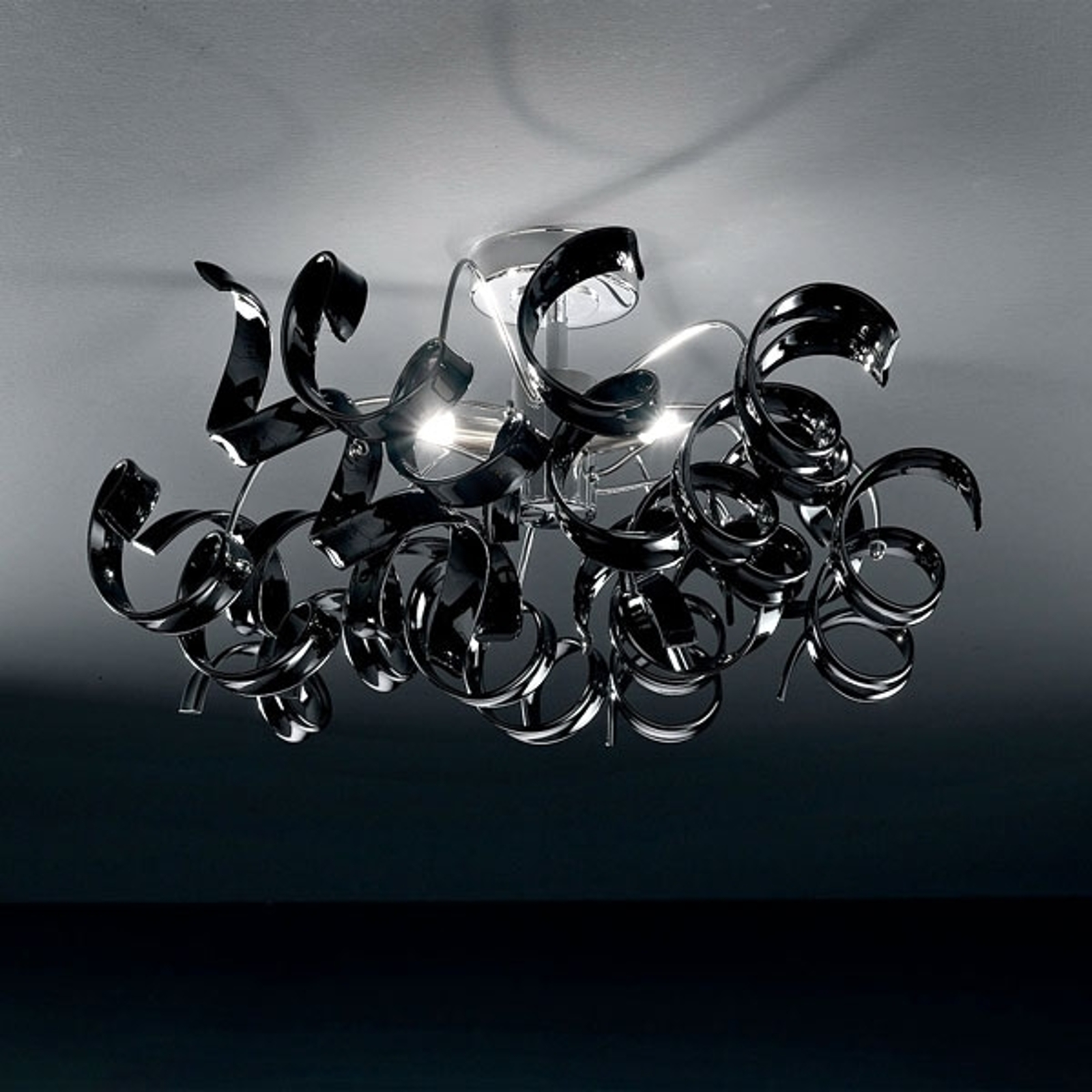 Modern plafondlampa ASTRO, 3-lågig, svart
