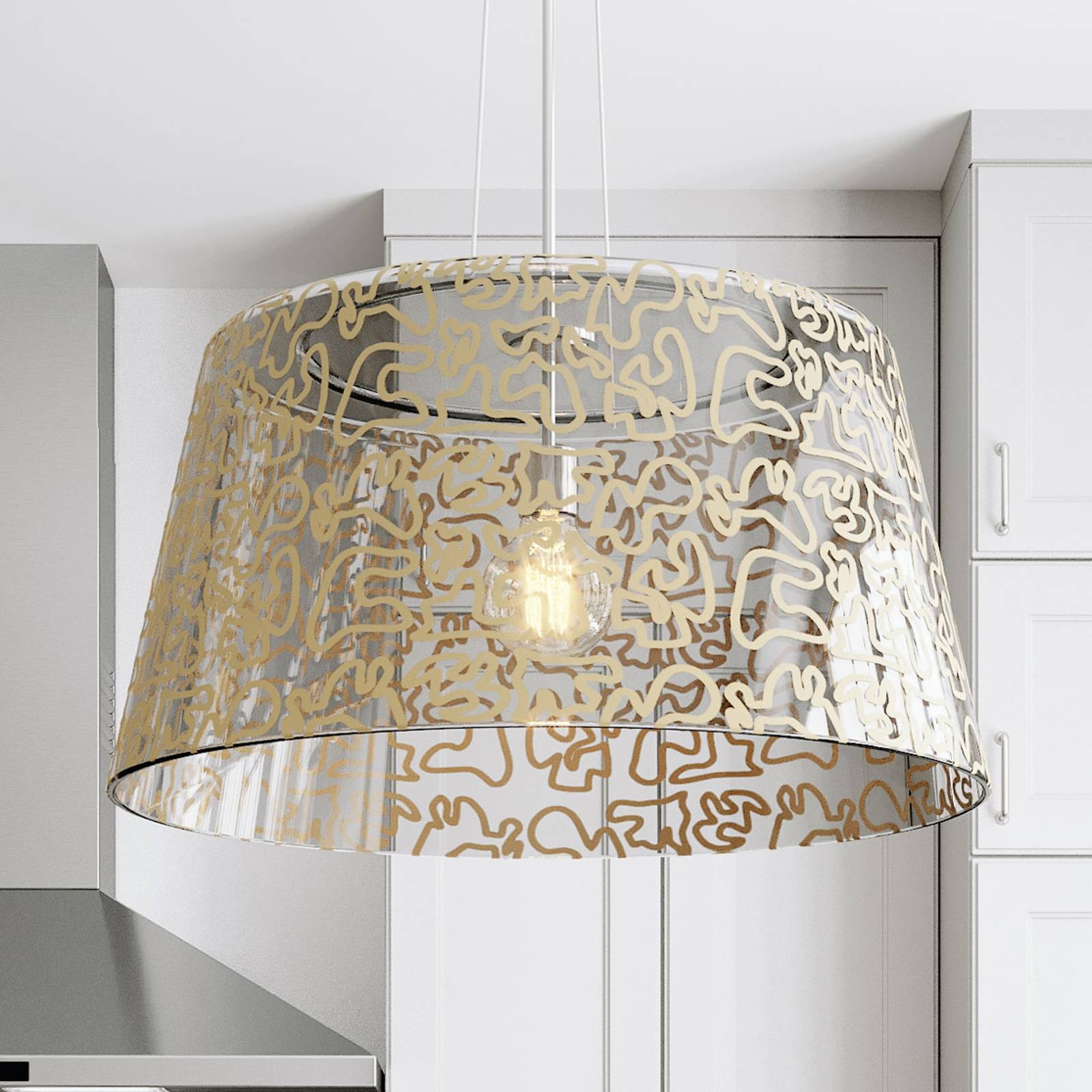 By Rydéns Spring hänglampa av glas, guld
