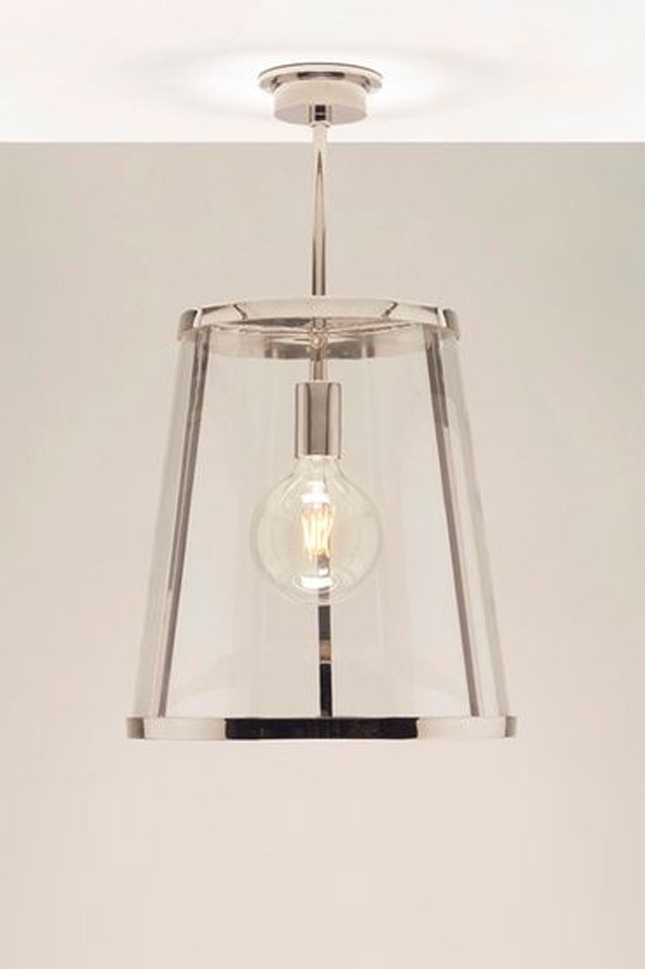 Taklampa Petworth nickel
