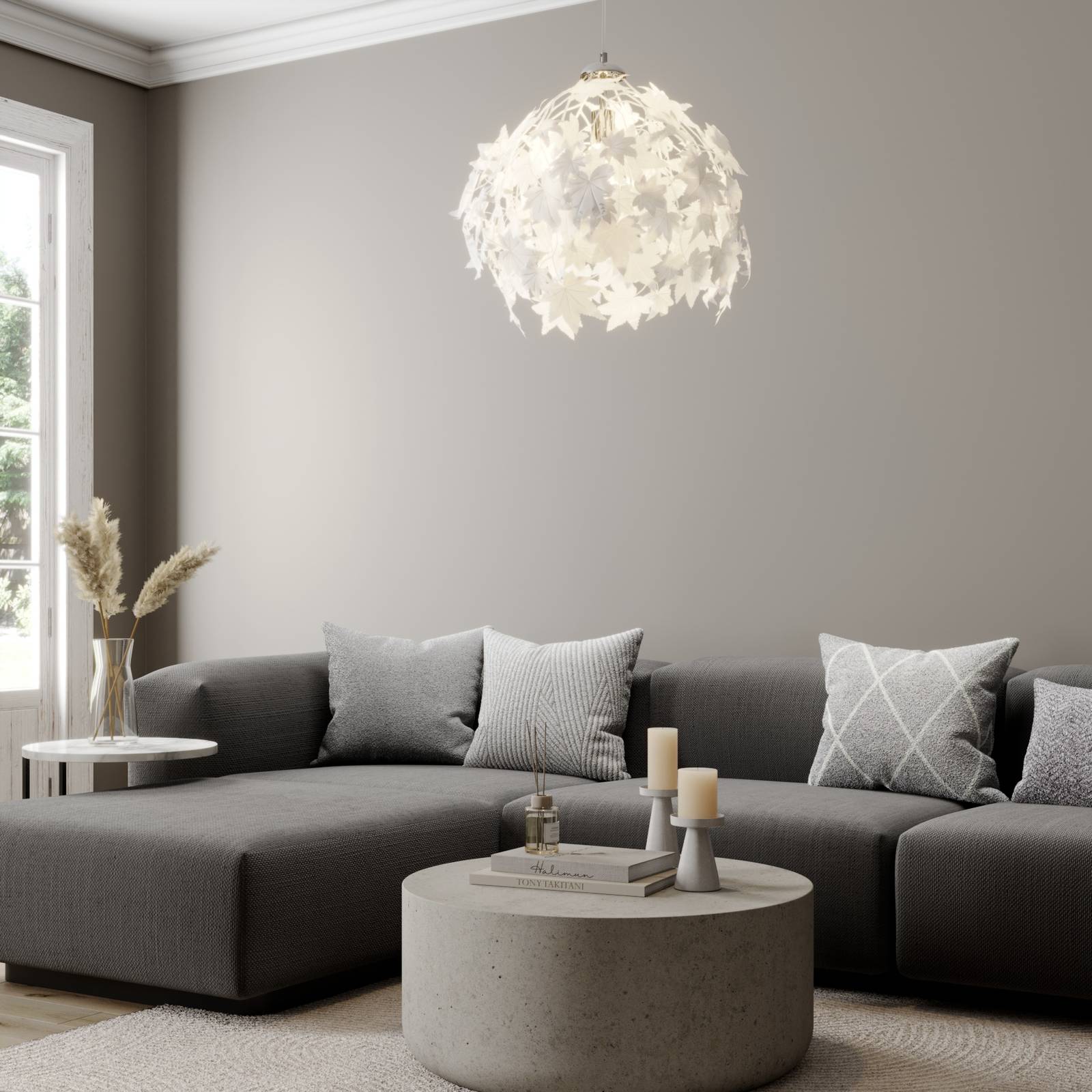 Taklampa Maple med bladmönster