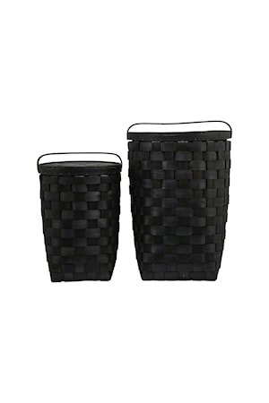 Edition Korgar med lock Svart 2 st