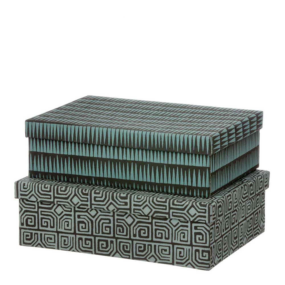 Bungalow - Duo Boxes Förvaringsask 2 delar 32/34 cm Himala/Ocean Blue