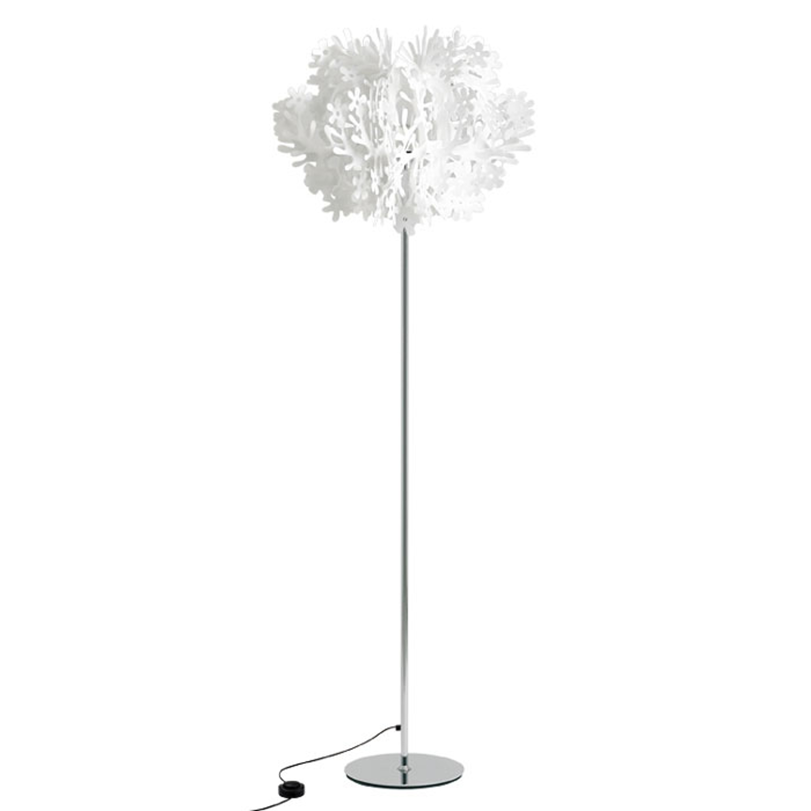 Govlampa Fiorella med blomsterdetaljer.
