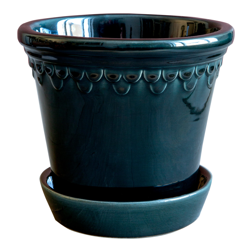 Bergs Potter - Köpenhavner Kruka/fat 16 cm Blå petroleum