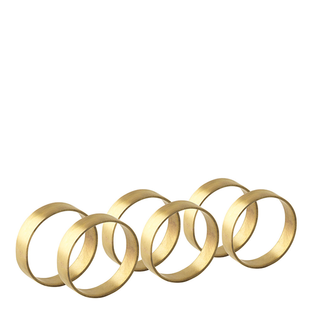 Broste Copenhagen - Broste Copenhagen Servettring Ring 6-pack Mässing