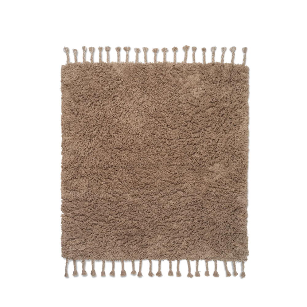 Amass Long Pile Rug White Pepper Ferm Living