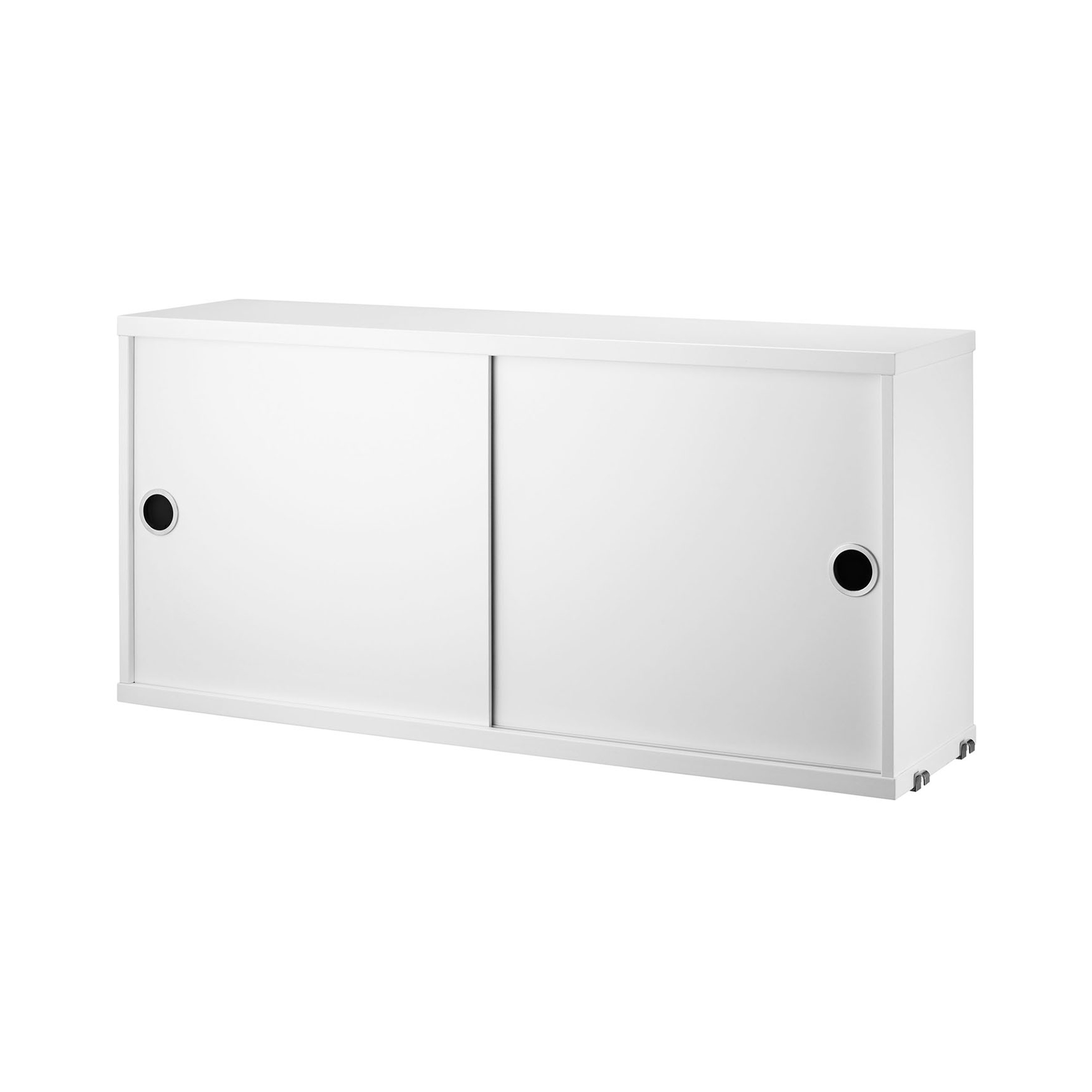 String Skåp m skjutdörrar 78x20x37 vit