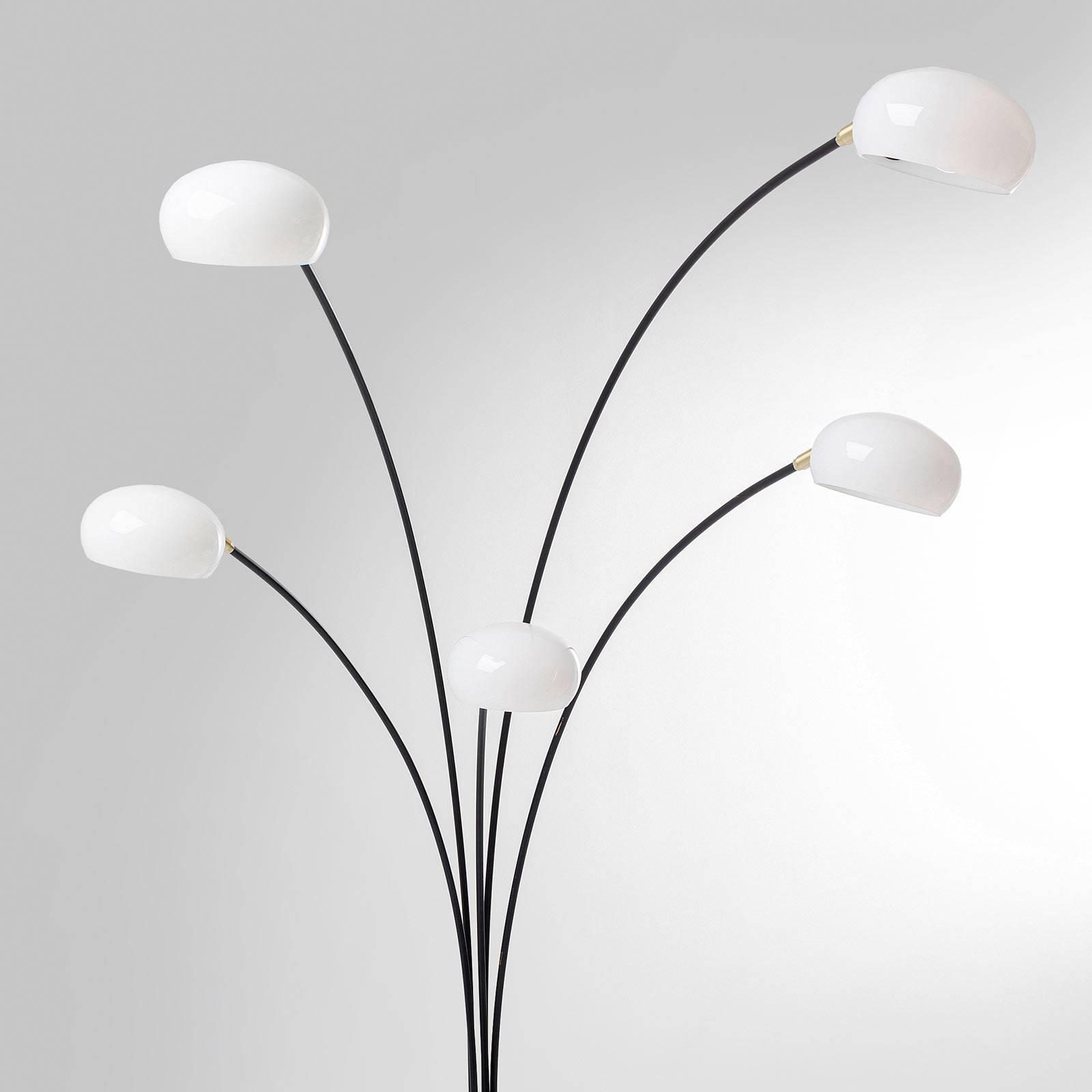 KARE Five Fingers Duo golvlampa svart/vit/guld