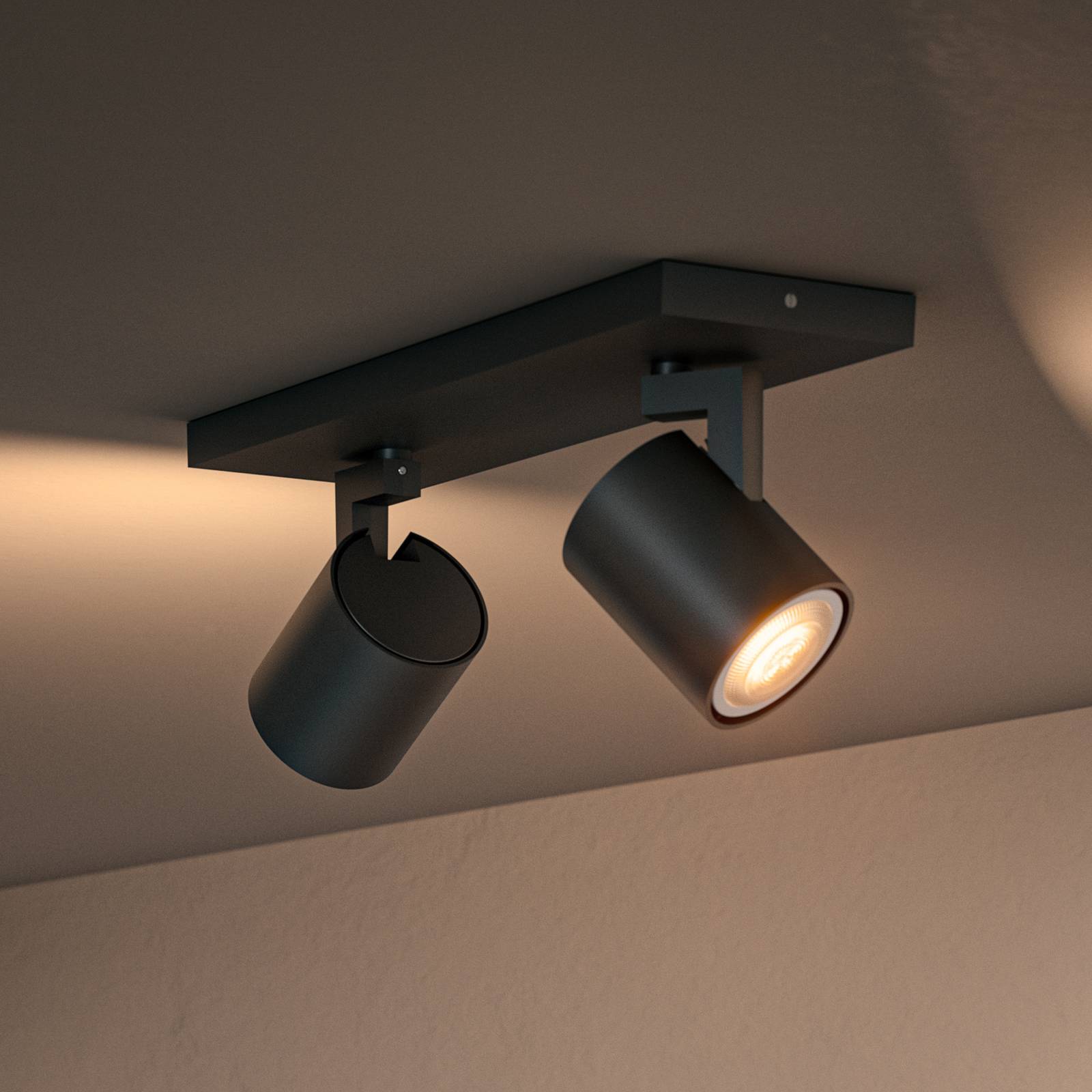 Philips Hue Runner spot 2 lampor svart dimmer