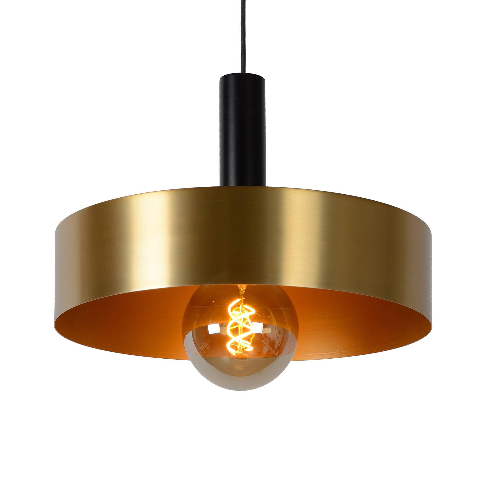 Hänglampa Giada svart guld Ø 40 cm