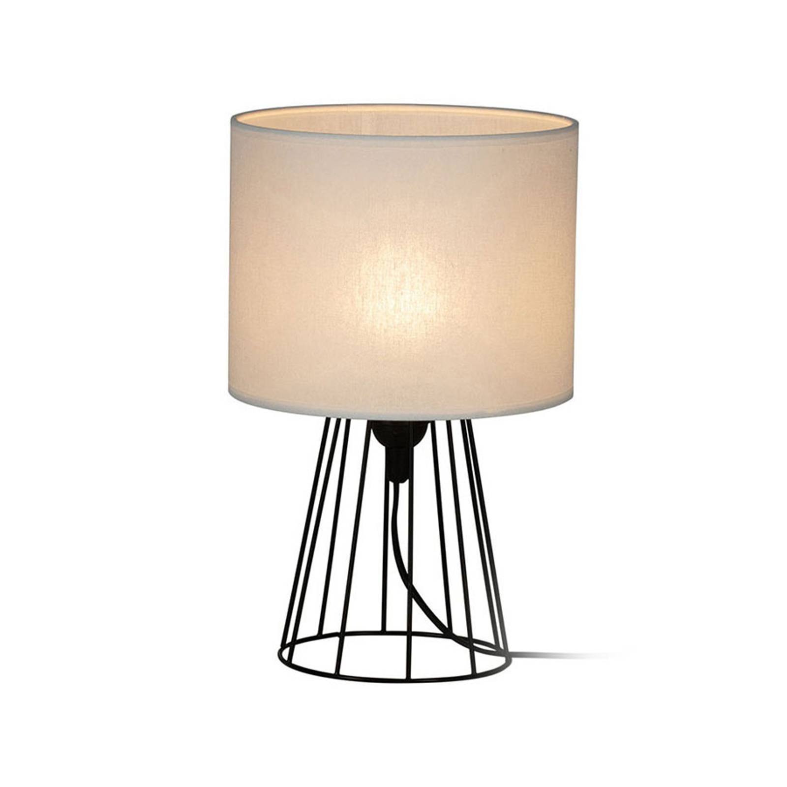 Bordslampa Valene med textilskärm, höjd 32 cm