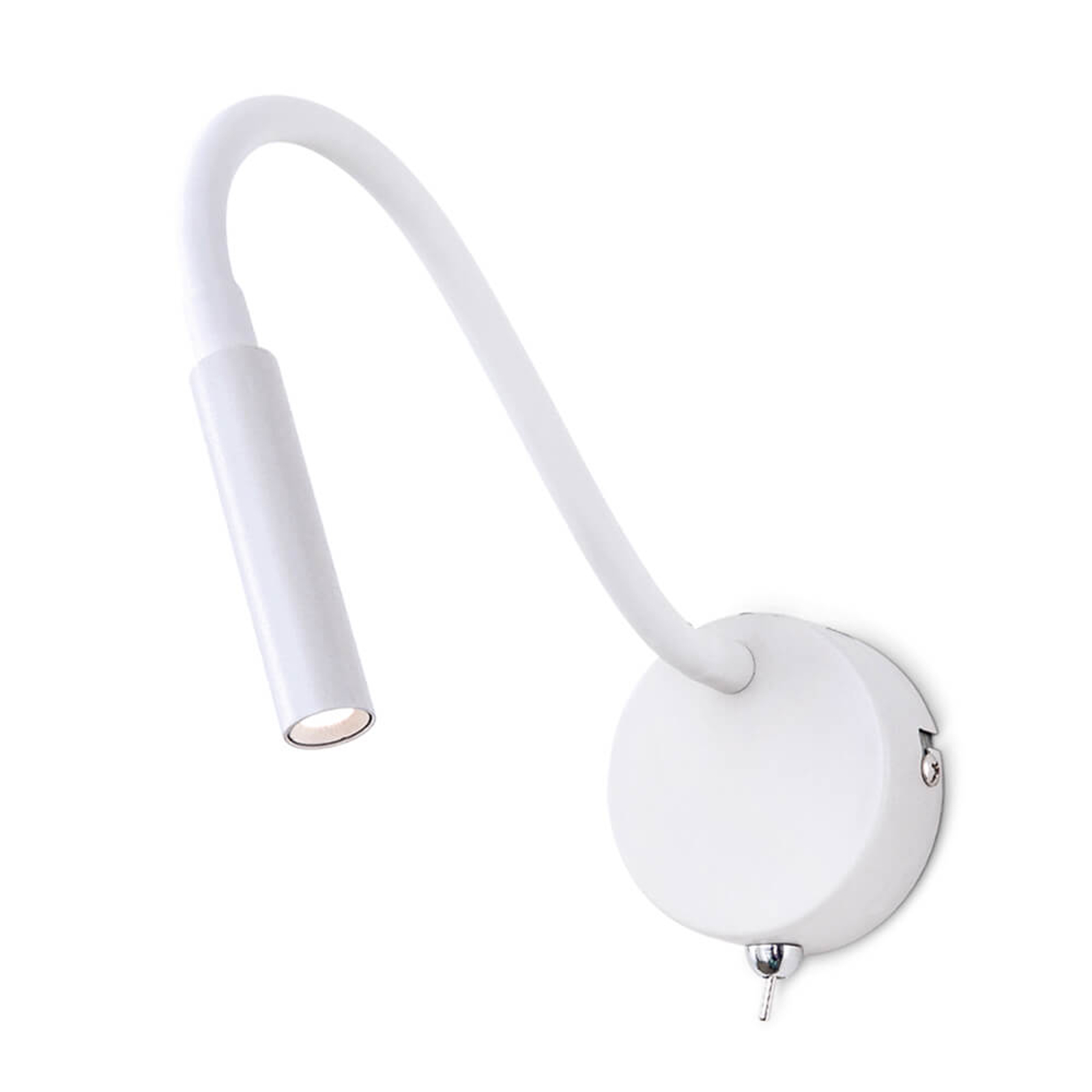 Flexibel LED-vägglampa Colin i vitt