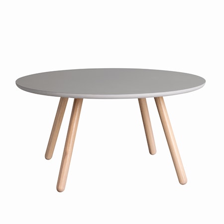 Russel Soffbord Runt Grå/Vitpigmenterad ek 90 cm