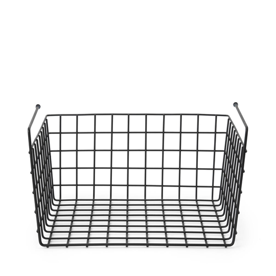Hängkorg Metall 15x30cm Svart