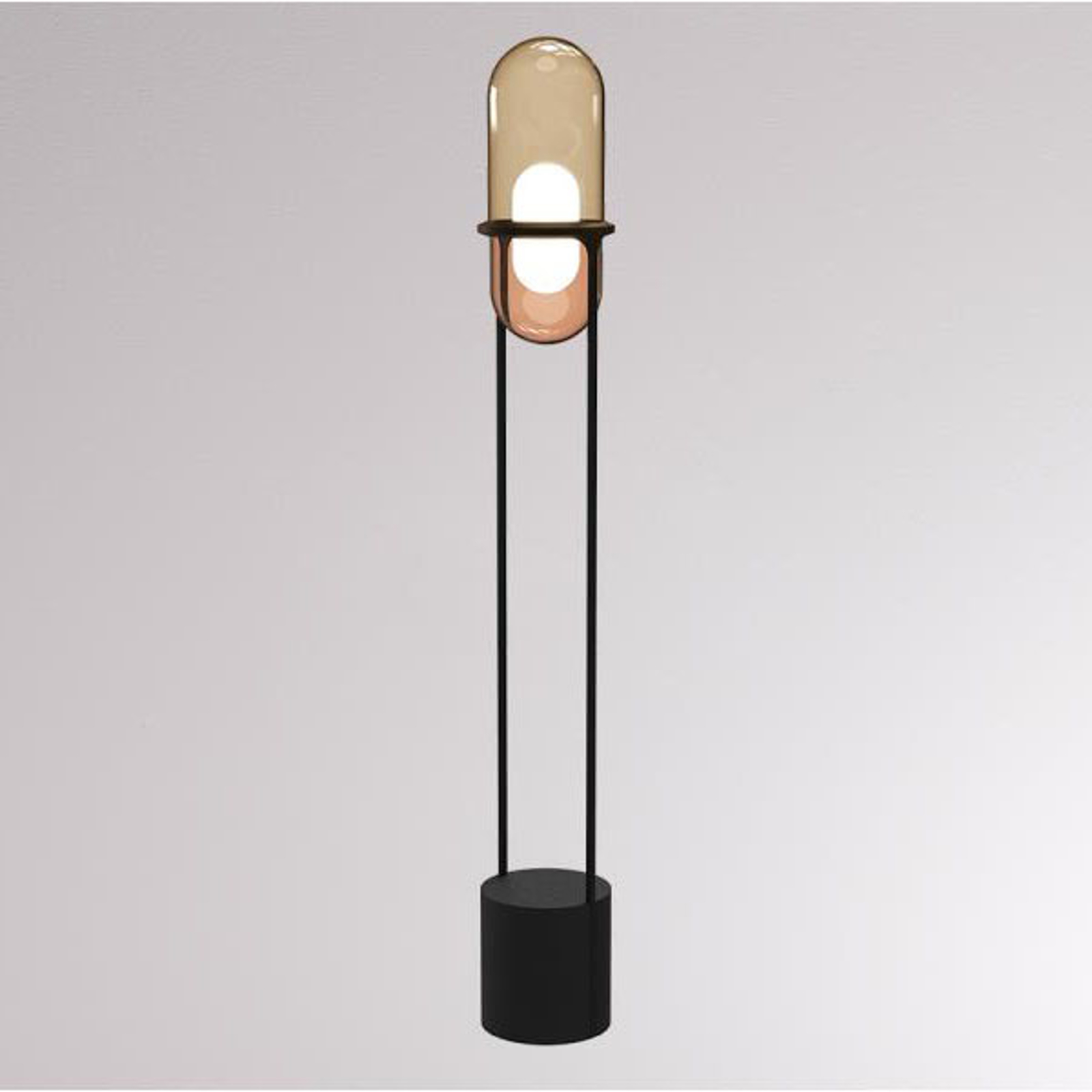 LOUM Pille LED-golvlampa champagne/koppar