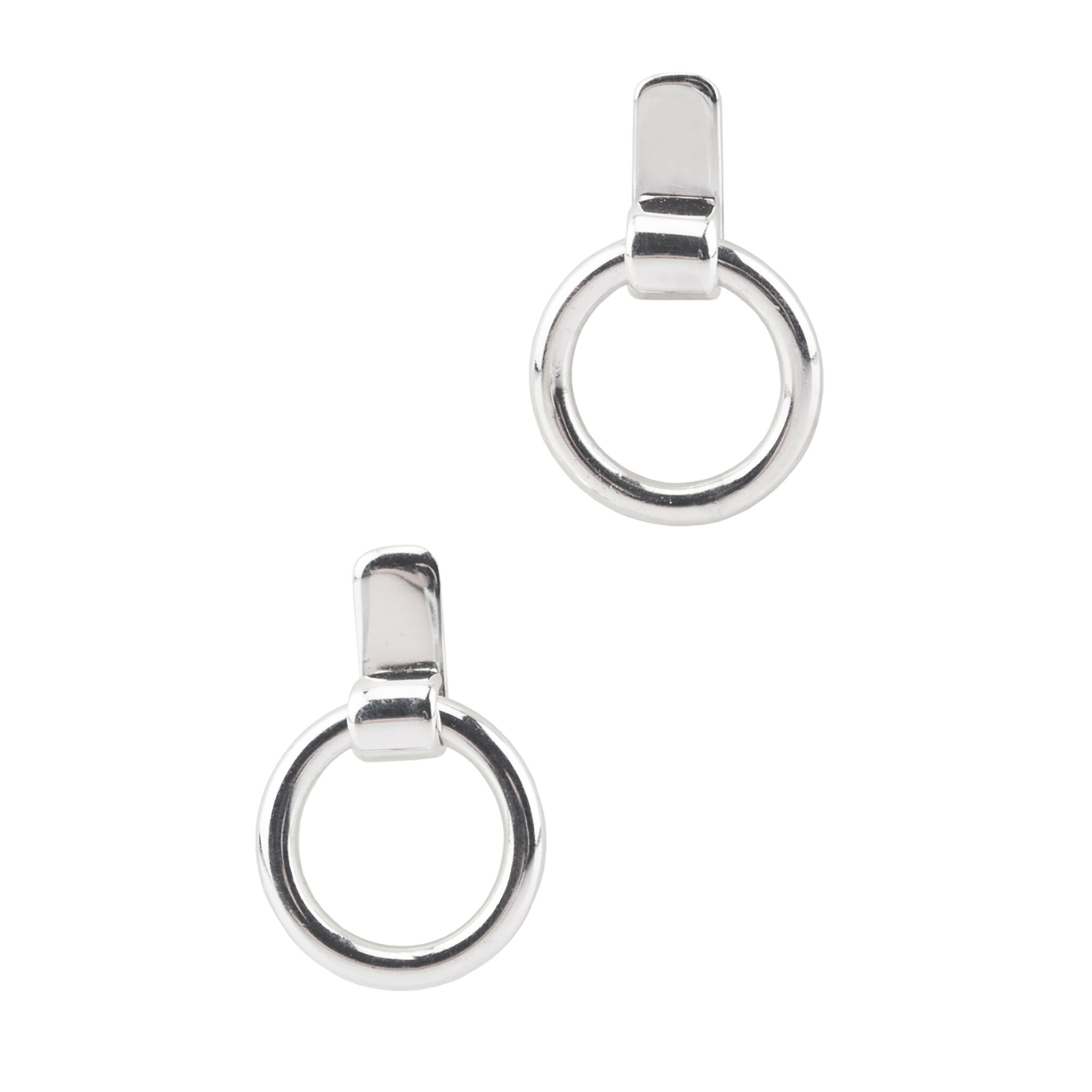 Örhänge med ring av Pele Holmgren, silver