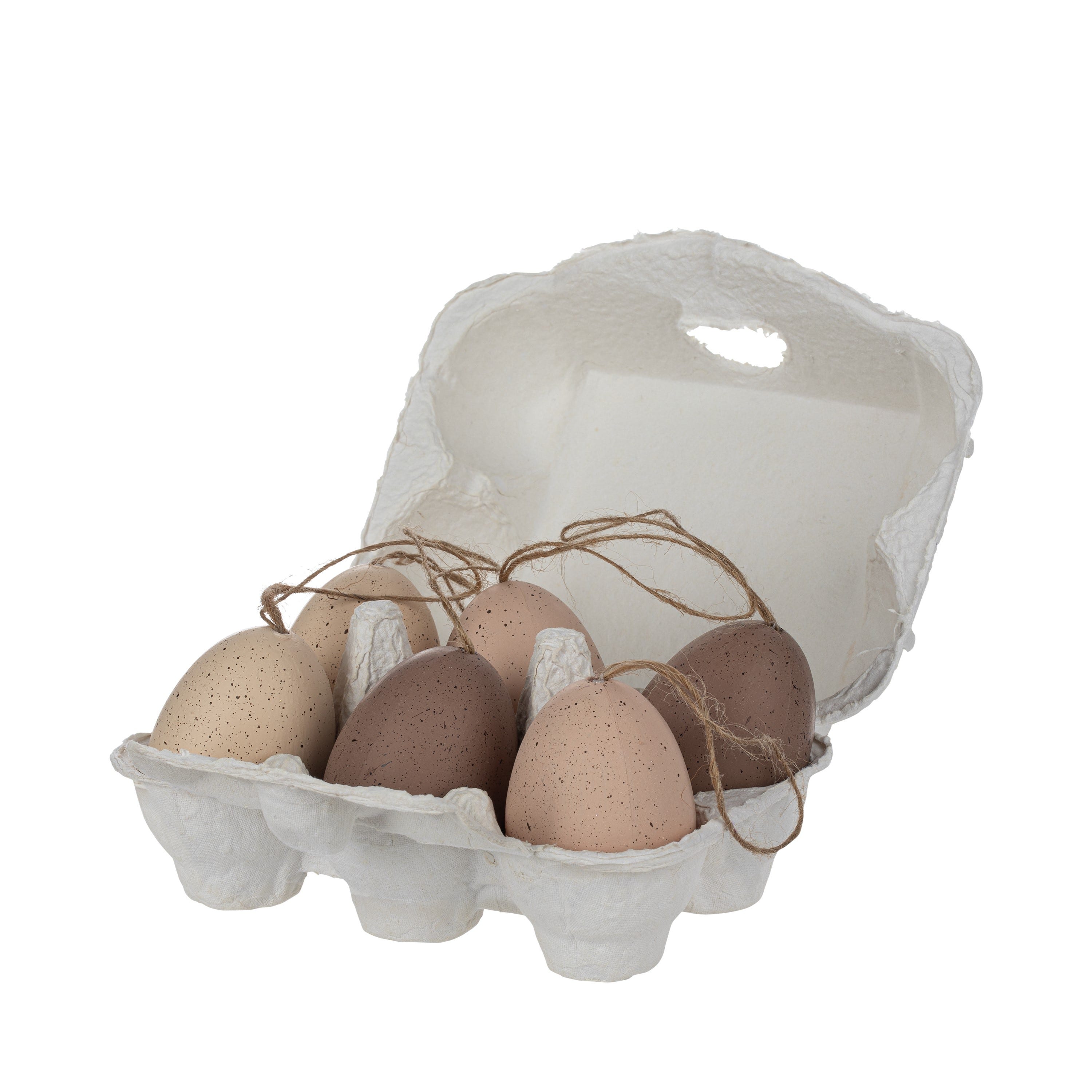 Påskägg Beige Äggkartong 6-pack