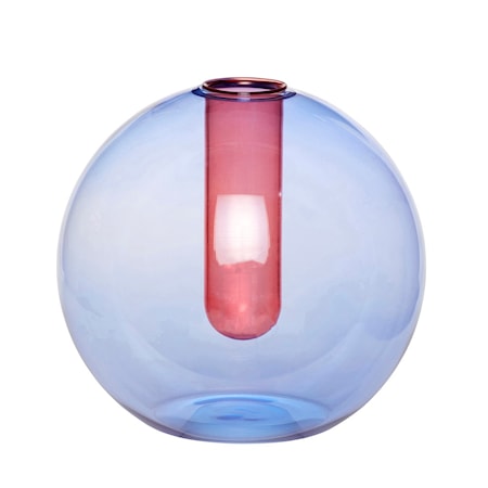 Vas Glas Blå/Rosa