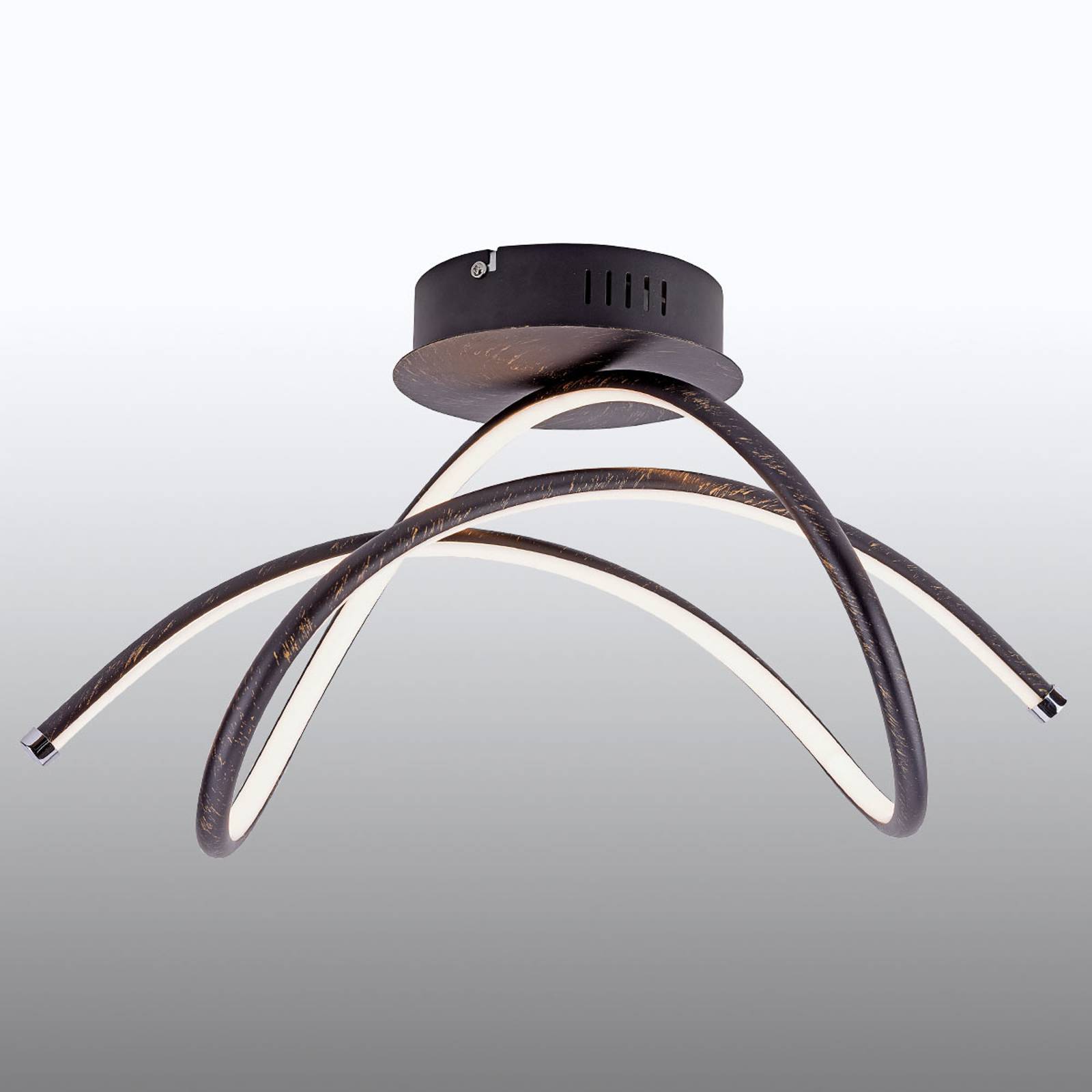 LED-taklampa Violetta, dynamisk, rost