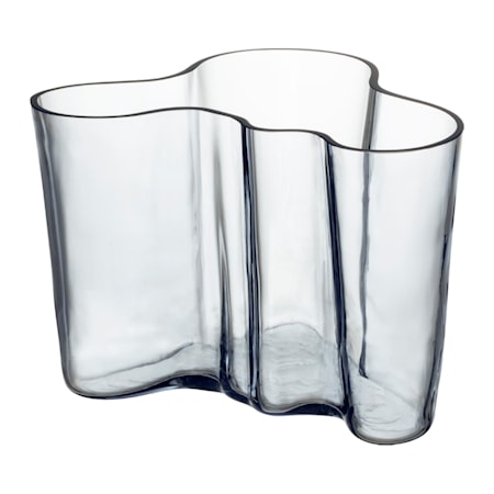 Aalto vas 14 cm recycled munblåst i träform