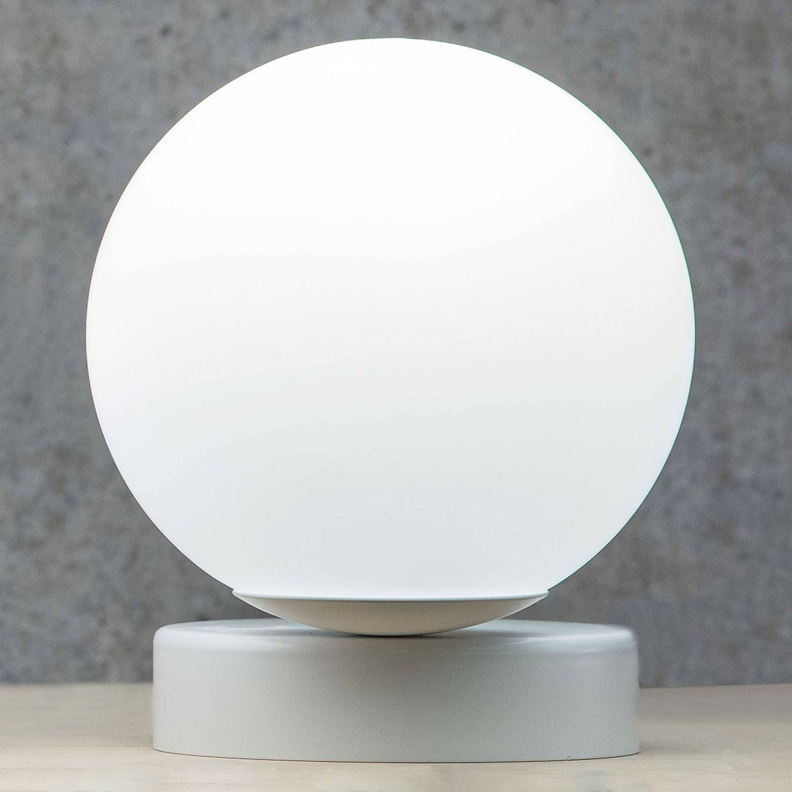 Bordslampa Lumi rund vit