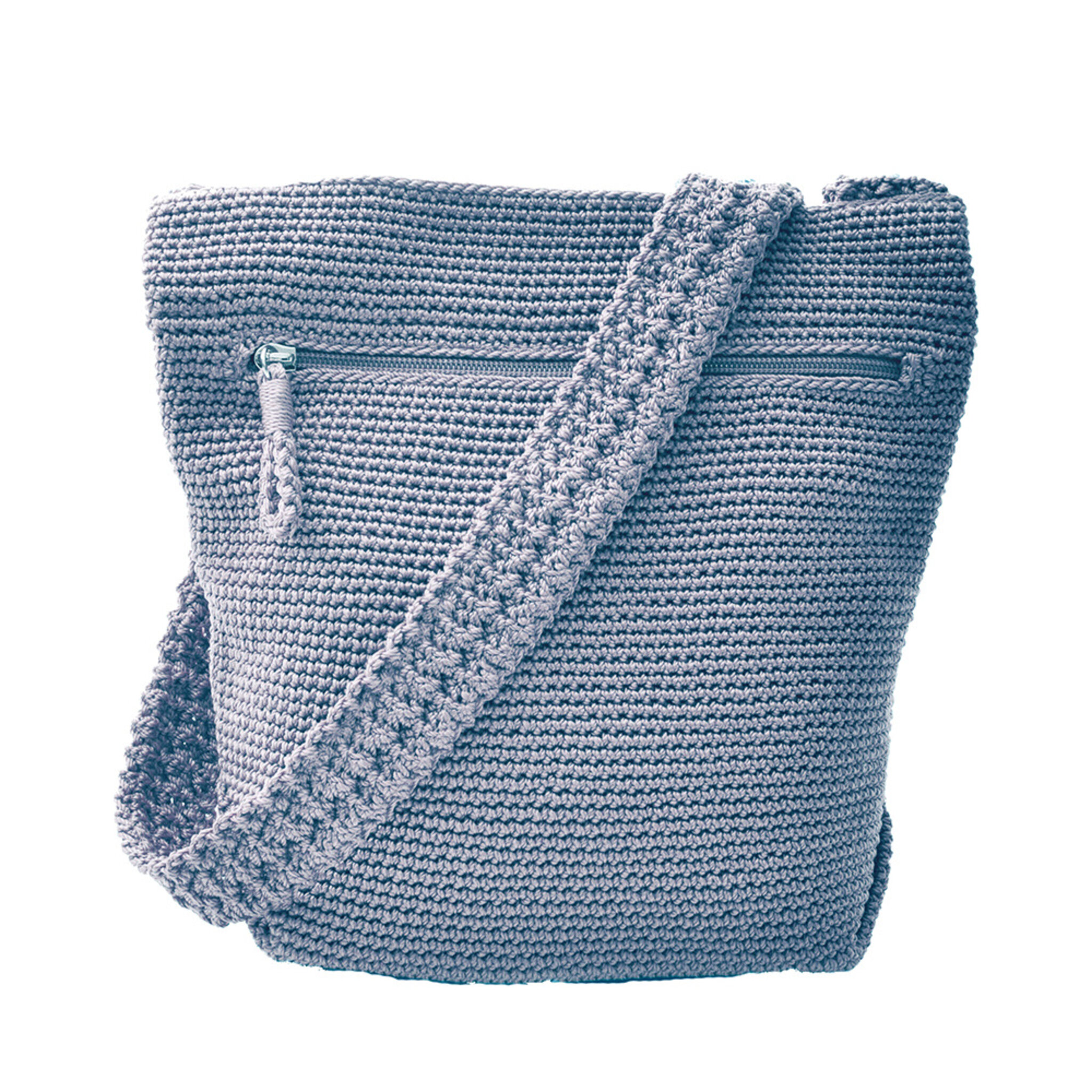 Cross Body Bag Light Blue Crochet Collection, ONE SIZE