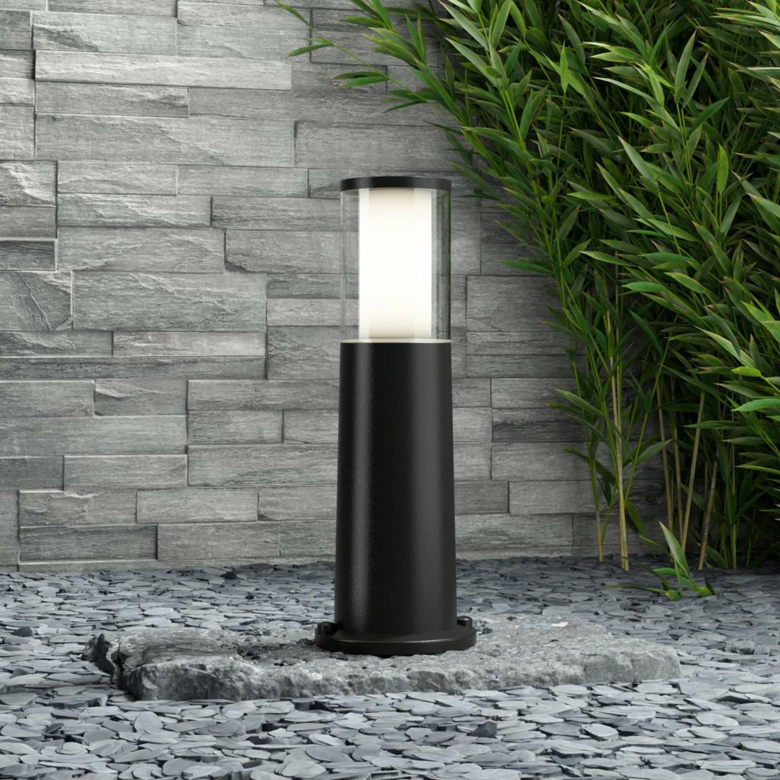 LED-sockellampa Carlo svart 3,5W CCT höjd 40 cm