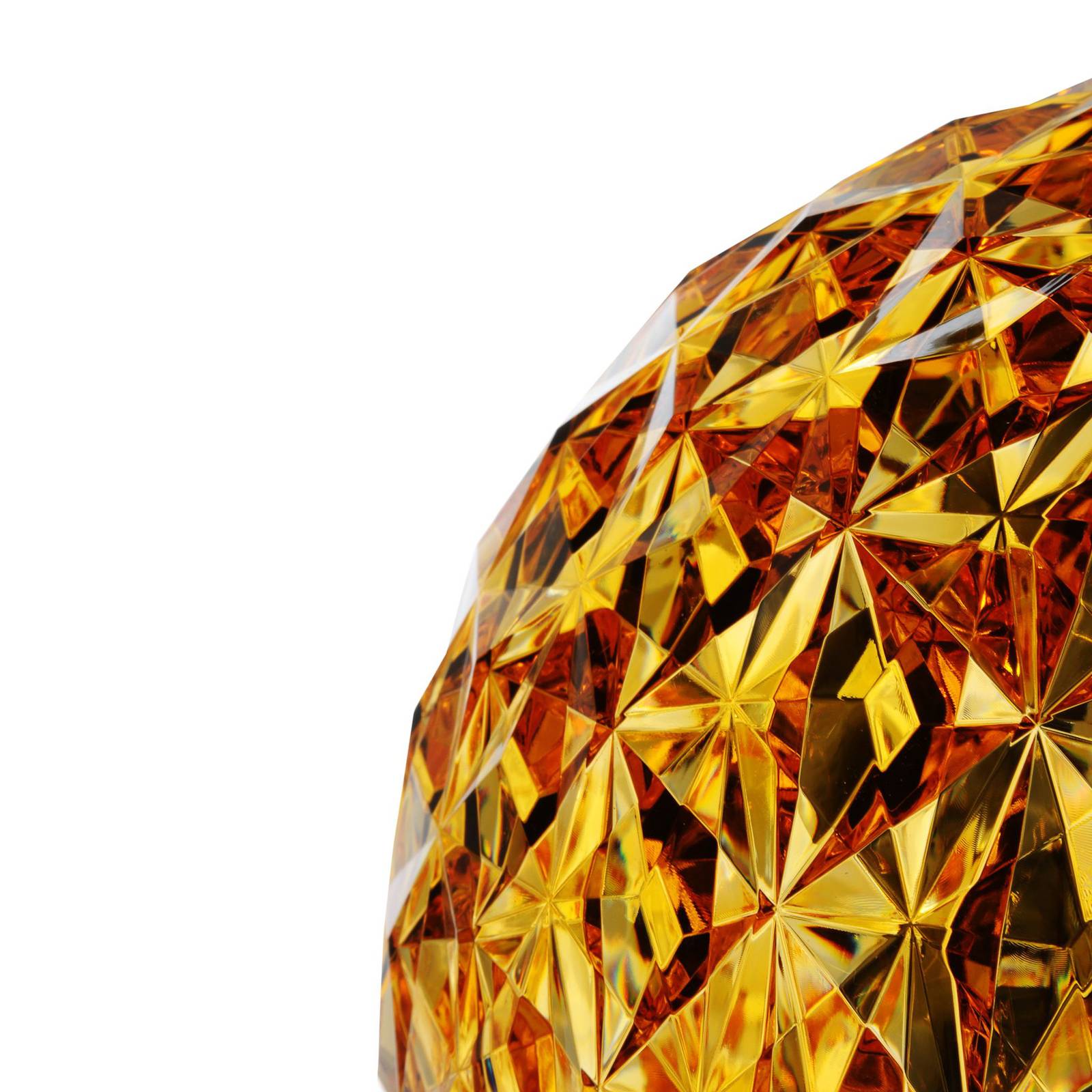 Kartell Planet LED-bordslampa kula, gul