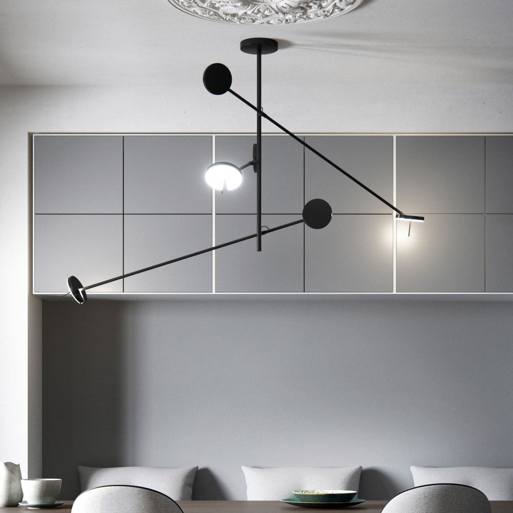 Grok Invisible LED-hänglampa 3 lampor 2 700K