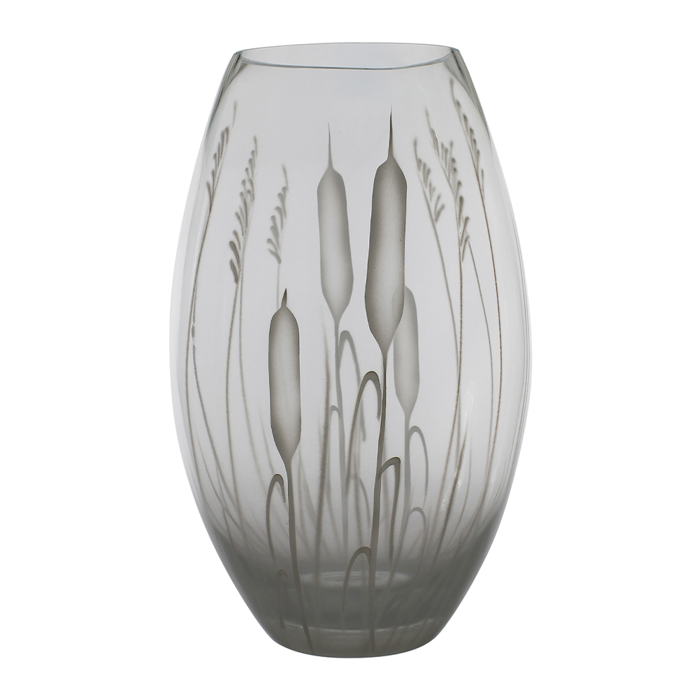Nybro Crystal - Nybro Crystal Kaveldun Vas 20x13 cm Klar/Vit