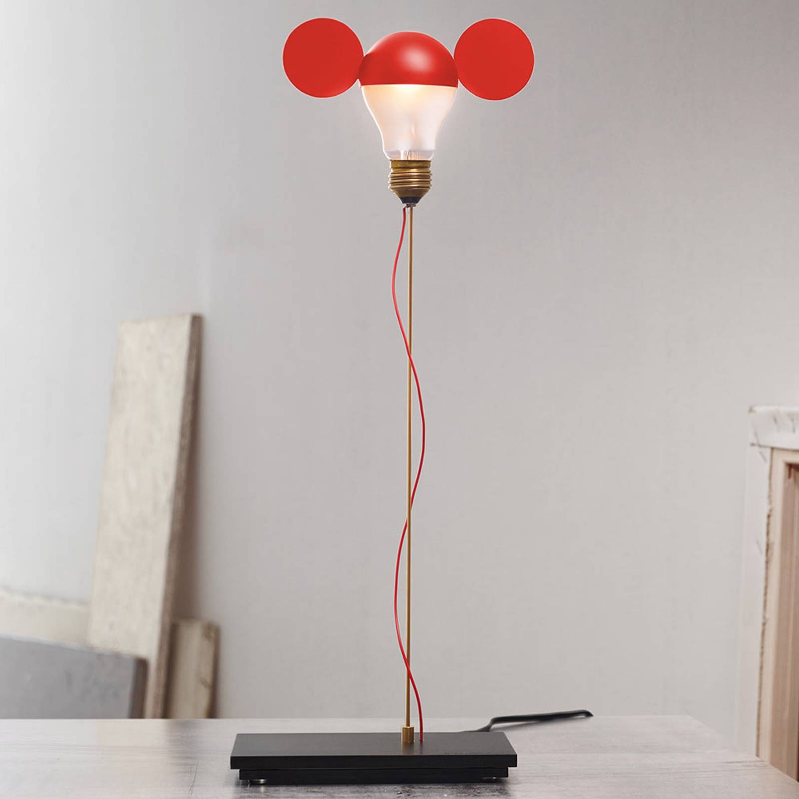 I Ricchi Poveri Toto – designbordslampa röd