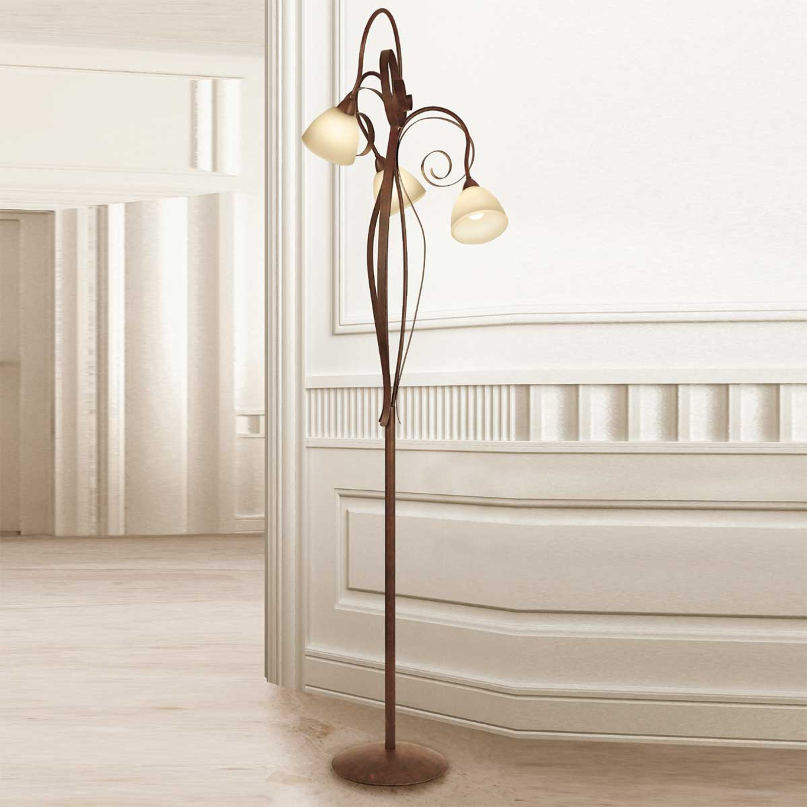 Golvlampa Francesco med 3 ljuskällor