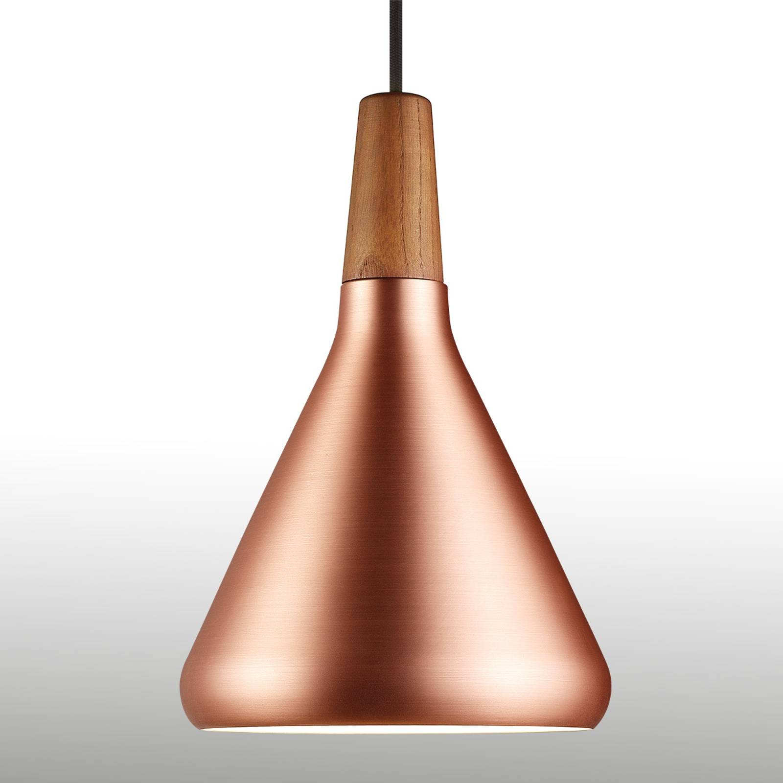 Kopparfärgad taklampa Float, 18 cm