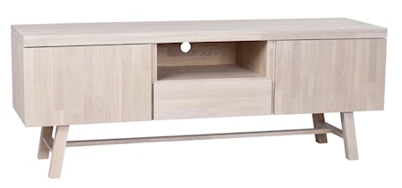 Brooklyn TV-bänk Vitpigmenterad Ek 160 cm