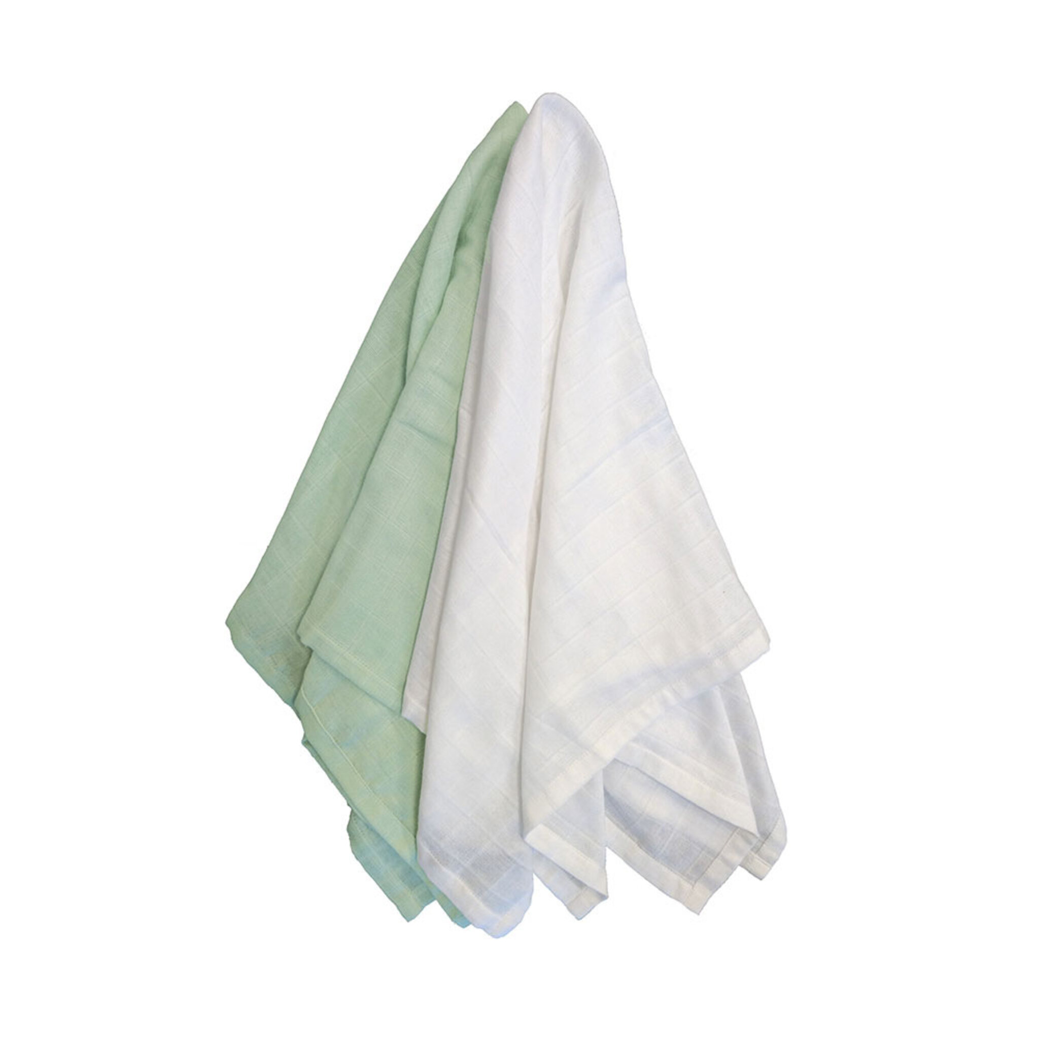 Muslin 2-pack soft mint GOTS, 70X70 CM