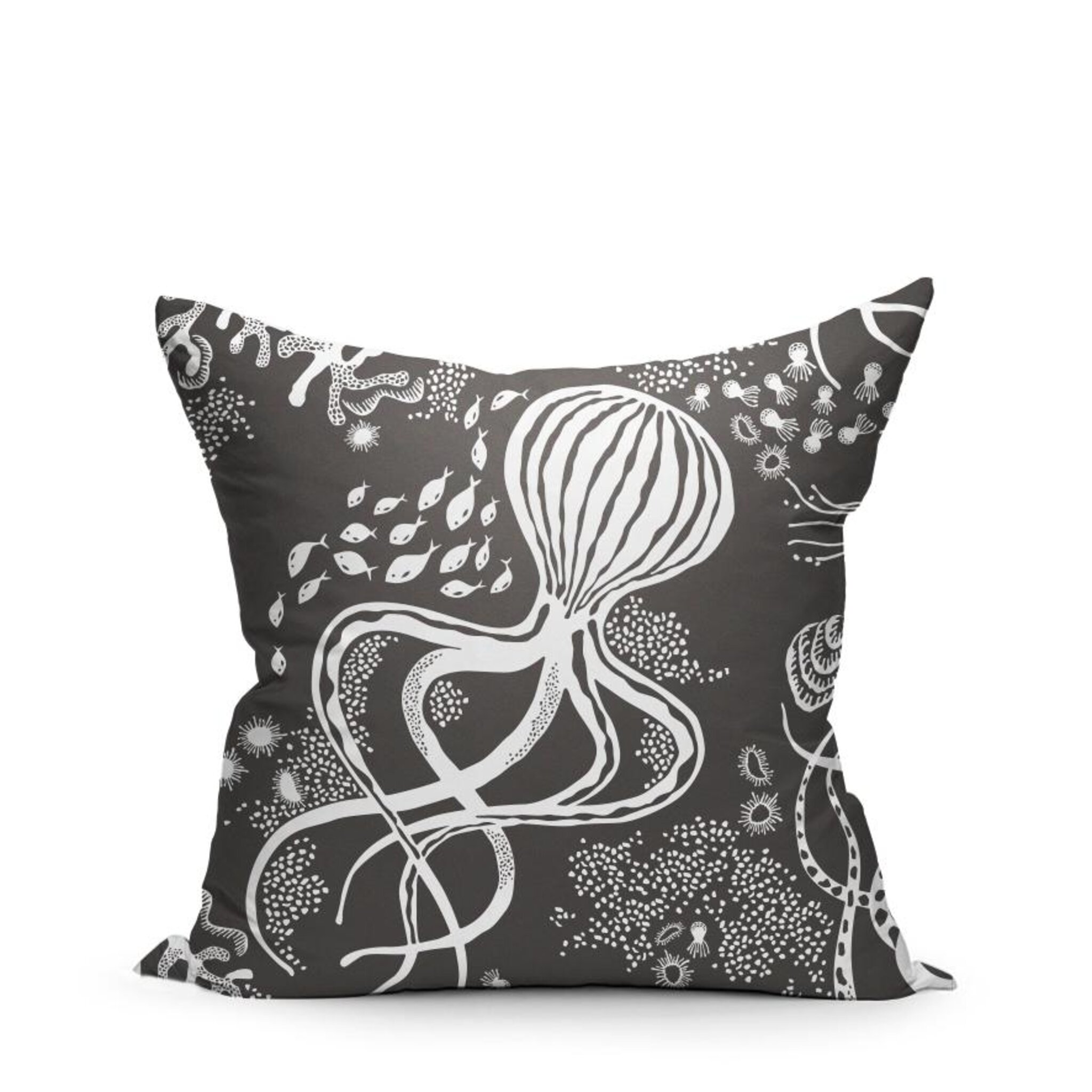Kuddfodral Aquatic 50x50cm Svart/vit