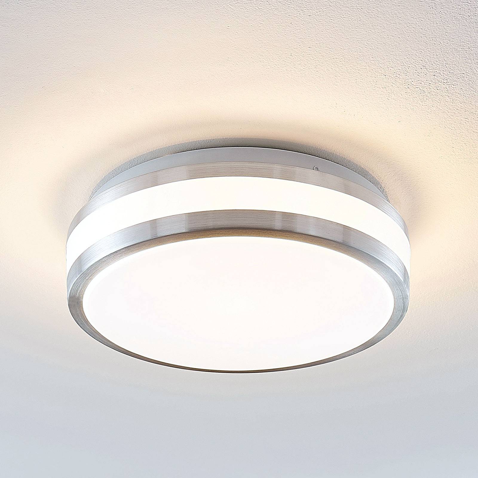 Lindby Nelia LED-taklampa i aluminium, rund, 29 cm