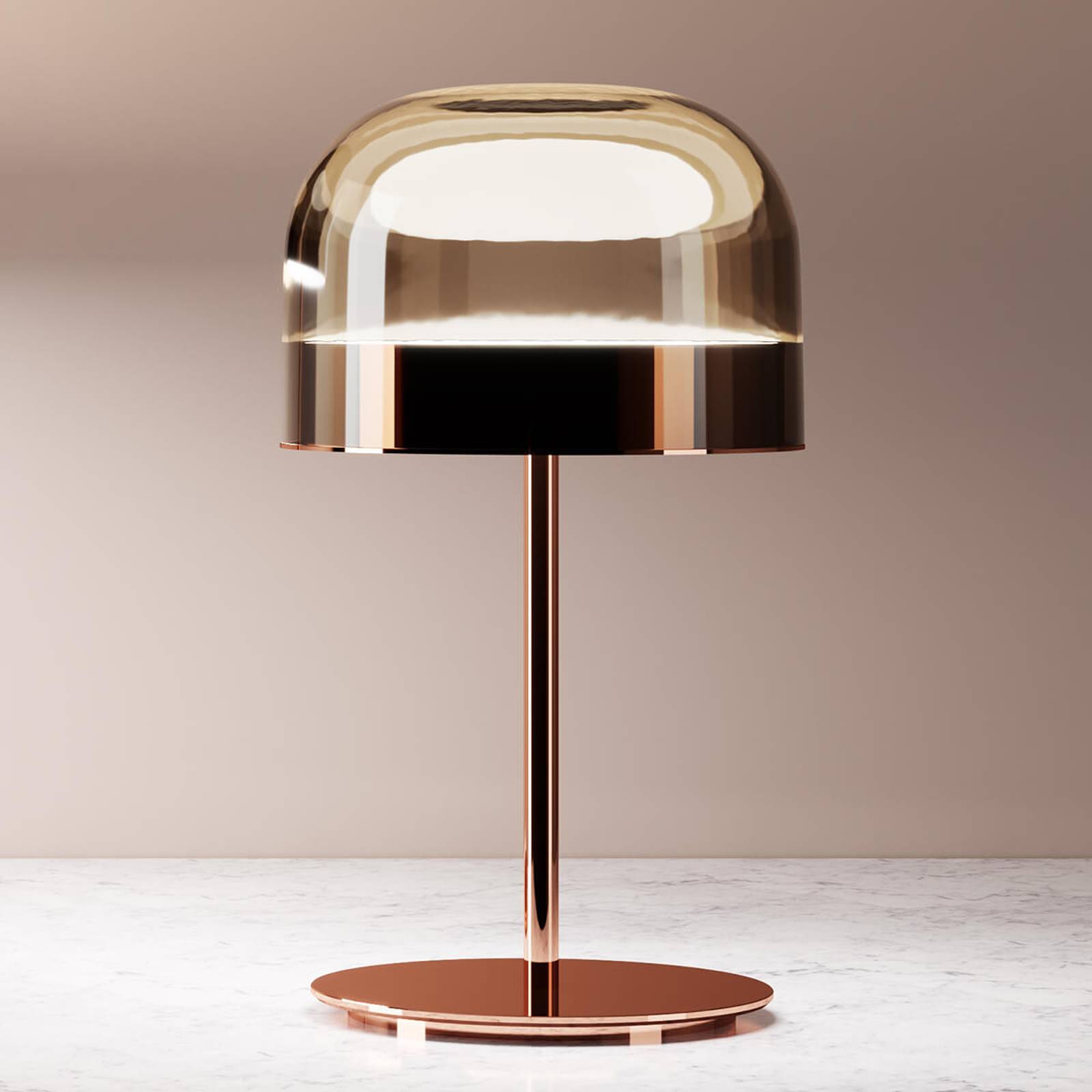 Equatore - LED-bordslampa i koppar, 42,5 cm