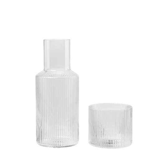 Ferm Living Karaff set Ripple Klar