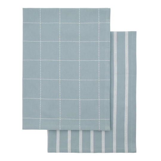 House Doctor - Clean Kökshandduk 75x55 cm 2-pack Ljusblå