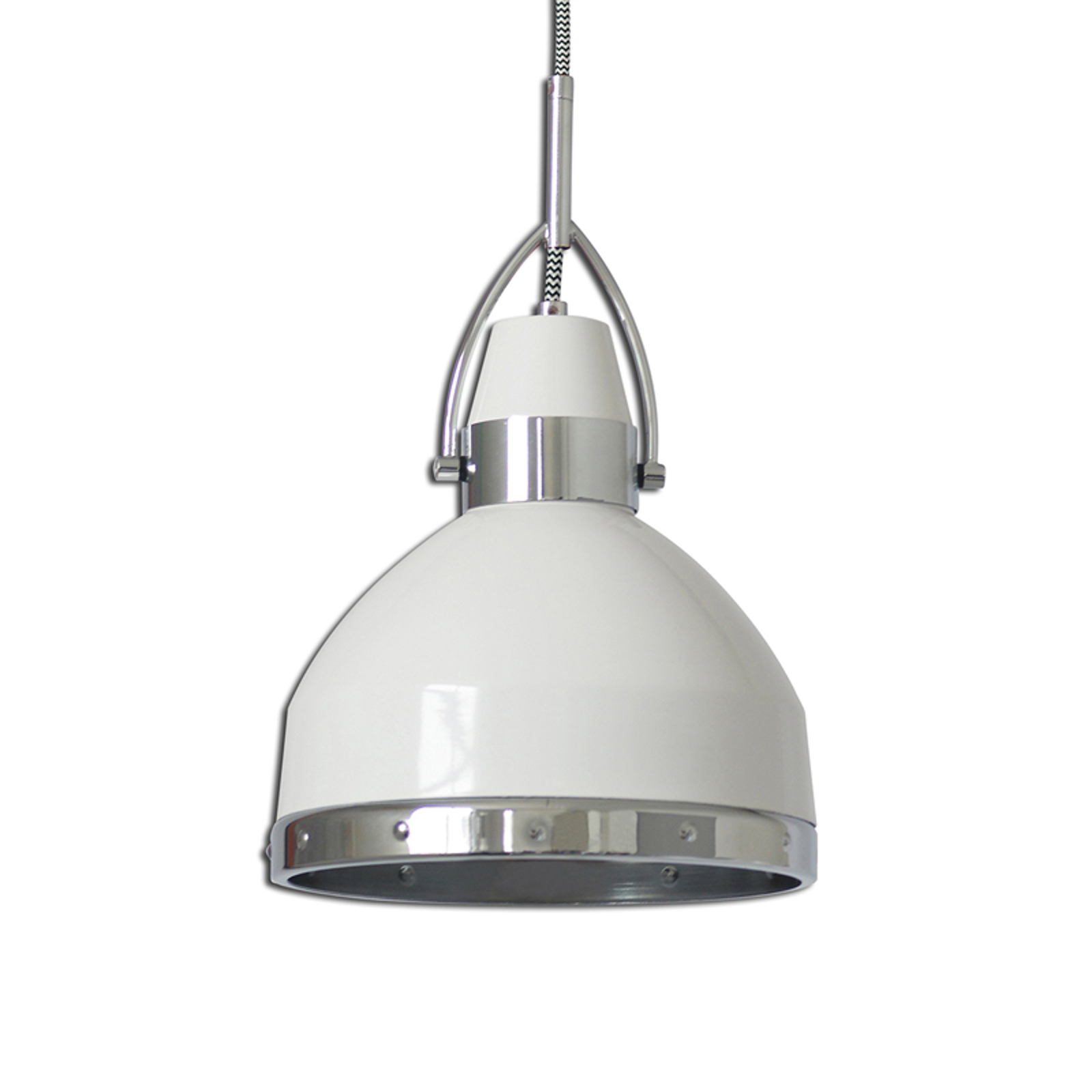 Vit taklampa Britta med industriell design
