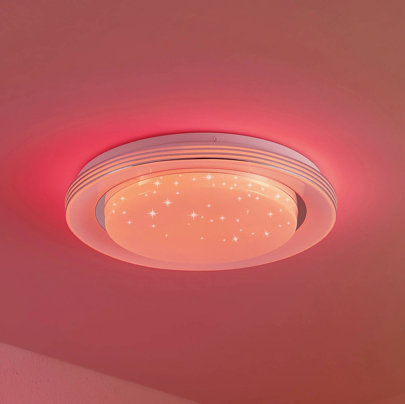 Lindby Mizuni LED-taklampa, RGBW, CCT, 38 cm