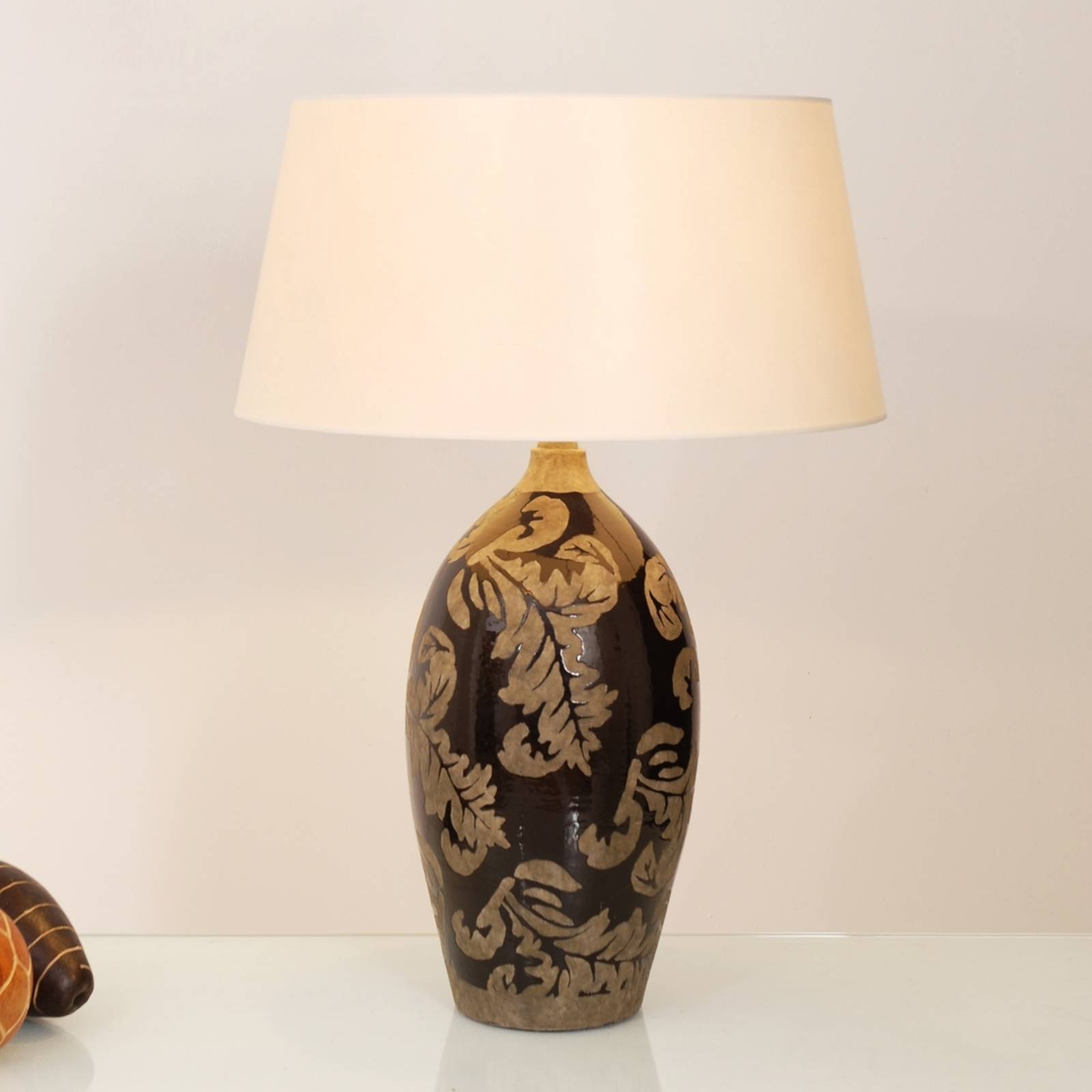 Bordslampa Toulouse rundad, höjd 65 cm, svart