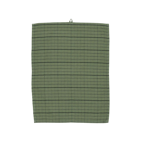 Designtorget Kökshandduk Rutan 50x70 cm Skogsgrön