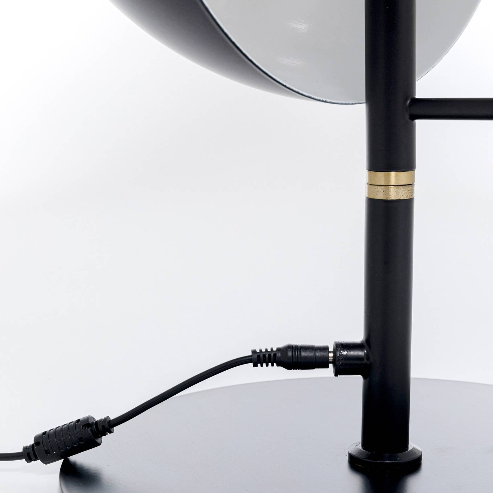 KARE Romy LED-bordslampa stål och glas svart