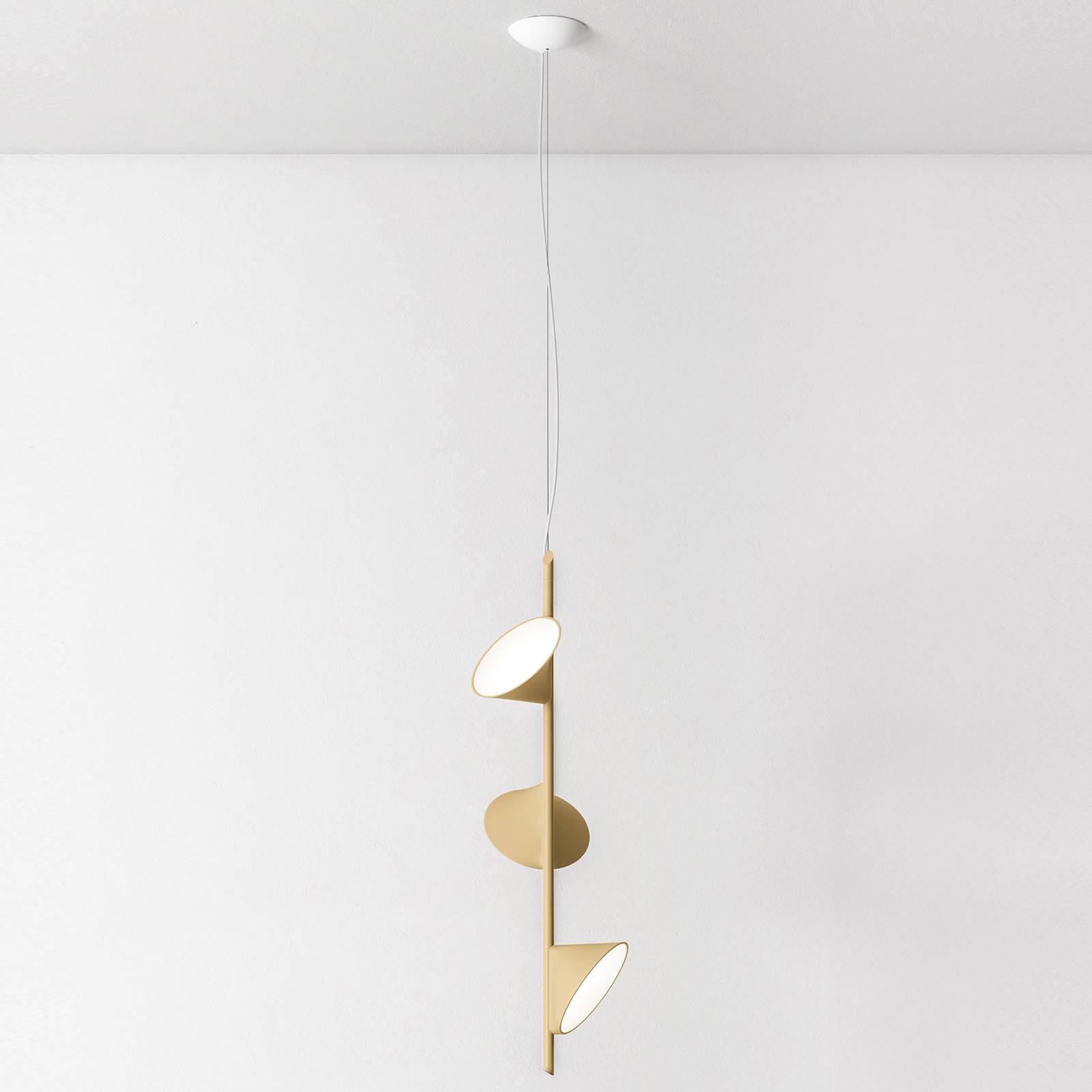 Axolight Orchid LED-hänglampa, 3 lampor sand